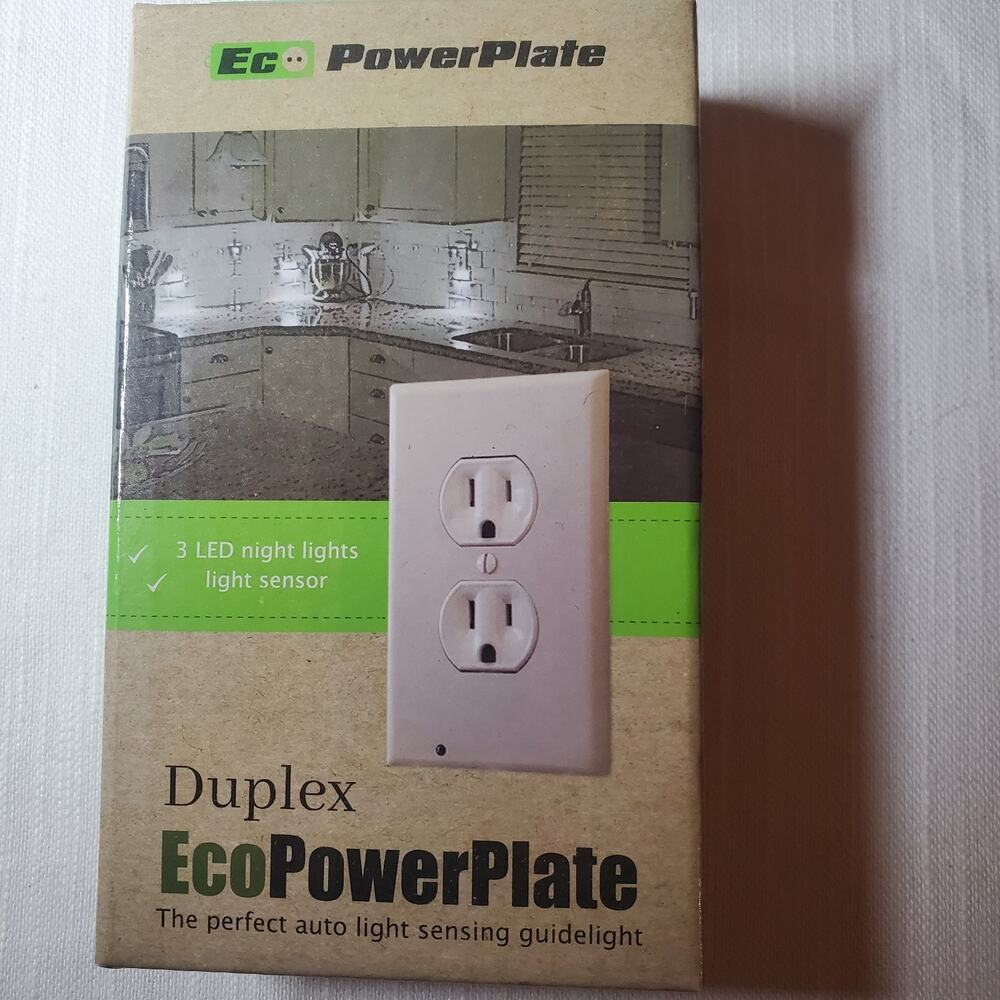 Duplex Eco Power Plate 3 LED Night Lights & Sensor